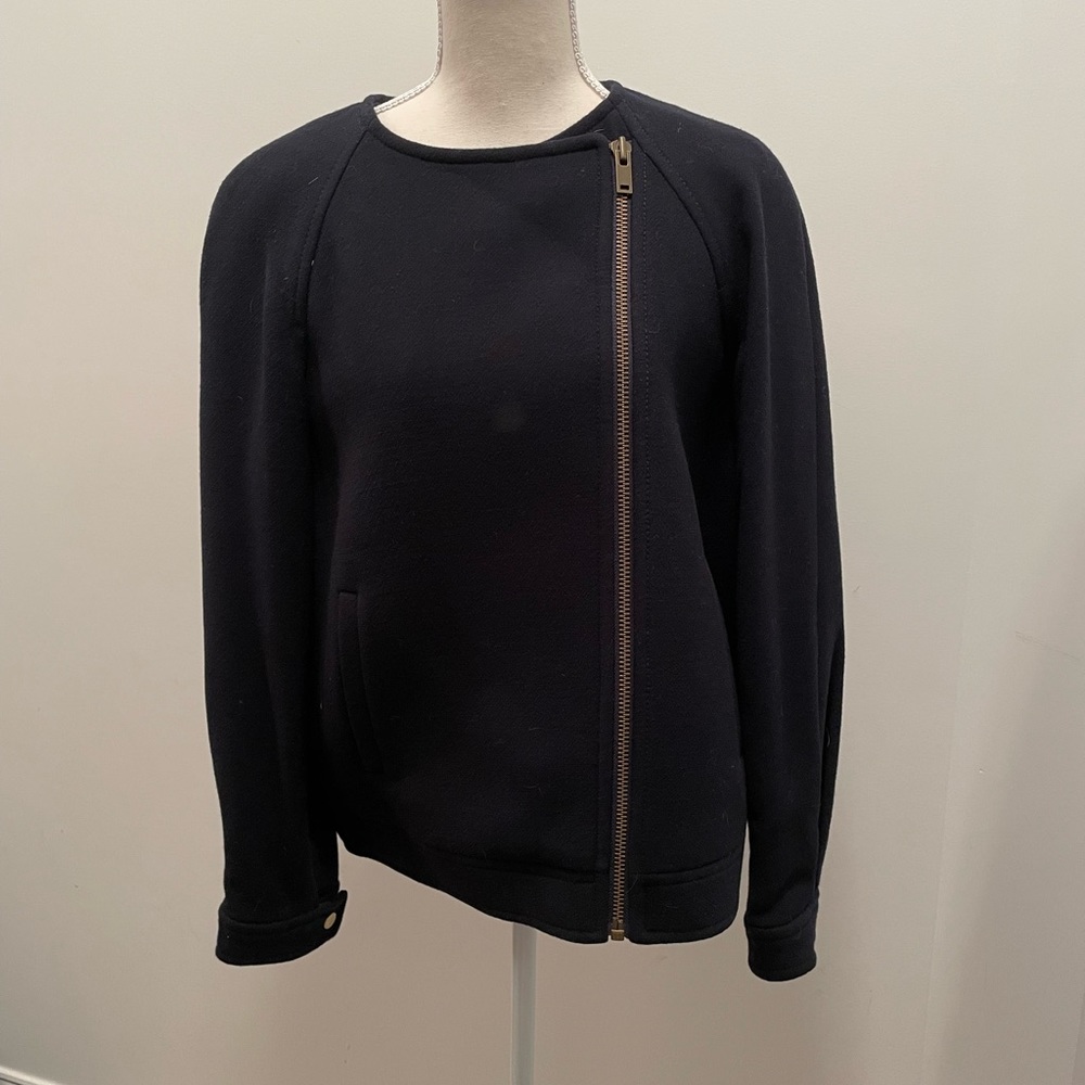 J Crew, Size 10, Double Cloth Navy Jacket, Made in Italy